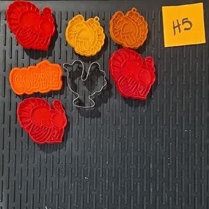 H5 Turkey Shaped Cookie Cutters Set / 7
